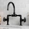 Kingston Brass KS2170RKX Bridge Bathroom Faucet with Push Pop-Up, Matte Black KS2170RKX - alternate 5
